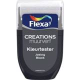 👉 Muurverf zwart male Flexa tester Creations joking black 30ml 8711113169912