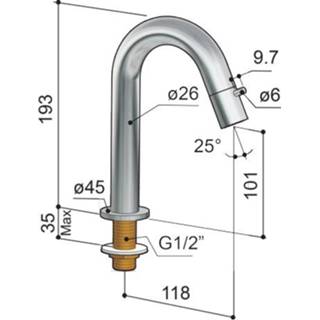 👉 Hotbath Cobber U001 fonteinkraan verouderd messing