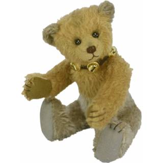 👉 Knuffelbeer bruin pluche goud goudkleurig Clemens Teddy Mathis 25 Cm Lichtbruin/goud 4002053070579