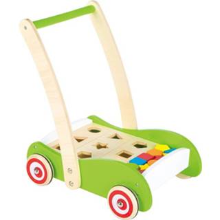 👉 Groen hout Lelin Toys Duw-/loopwagen Vormen Junior 3-delig 6955273512085