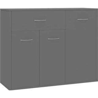 Dressoir grijs Vidaxl 88x30x70 Cm Spaanplaat Hoogglans 8719883786322