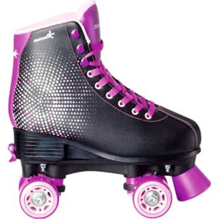 👉 Rolschaats zwart lila kunstleer polyester Muuwmi Rolschaatsen Disco Junior Zwart/lila 4260341185453