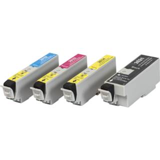 👉 Inktcartridge zwart cyaan magenta geel XL multikleur Pixeljet Epson 26 (T2636) - Zwart, Cyaan, En 8711568005766