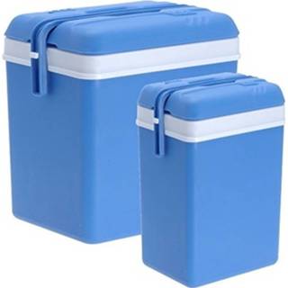 👉 Koelbox kunststof blauw 2x Koelboxen 15/35 Liter - Set 2 Stuks 3086960210076