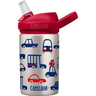 👉 Drinkfles grijs rood RVS edelstaal blauw kinderen Camelbak Eddy+ Kids Cars & Trucks 400 Ml Grijs/rood 886798025018