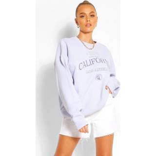 👉 Sweater blauw s lichtblauw Oversized Met California-Wassing,