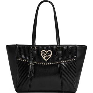 👉 Schoudertas leather onesize vrouwen zwart Patent shoulder bag