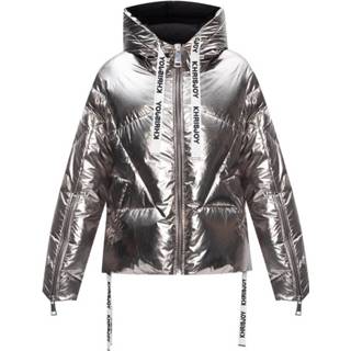 👉 Downjacket s vrouwen grijs Down jacket with logo