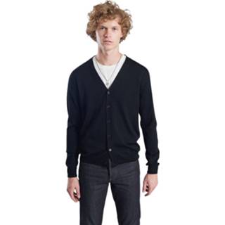 👉 XL male zwart Merino Wool Cardigan