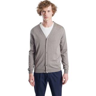 👉 XL male grijs Merino Wool Cardigan
