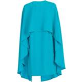 👉 Dress vrouwen blauw Pencil W/detachable Cape