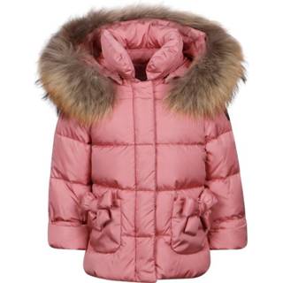 👉 Downjacket vrouwen roze FUR Down Jacket