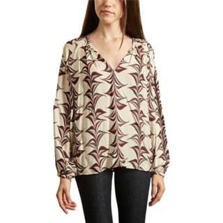 👉 Blous l vrouwen beige Chicana printed blouse