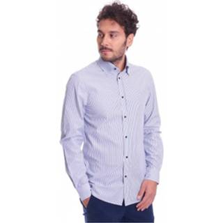 👉 Spijkerbroek male blauw Regular FIT Striped Jeans Shirt