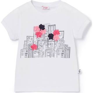 👉 Shirt vrouwen wit Flowers T-Shirt