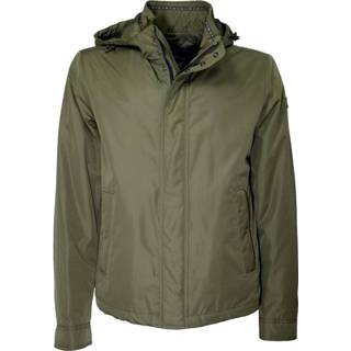 👉 L male groen Padded Jacket With Detachable Hood