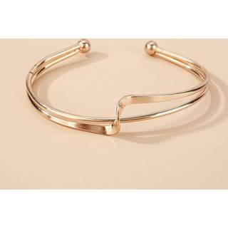 👉 Armband legering rose goud mannen Ronde bal manchet