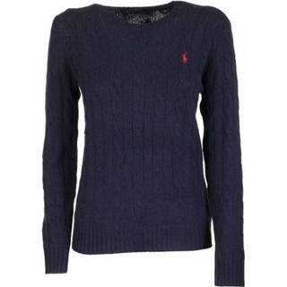 👉 Sweater XL vrouwen blauw Cable knit wool and cashmere
