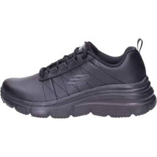 👉 Sneakers leather unisex zwart