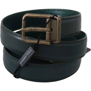 👉 Riem leather goud male groen Calfskin Gold Buckle Belt