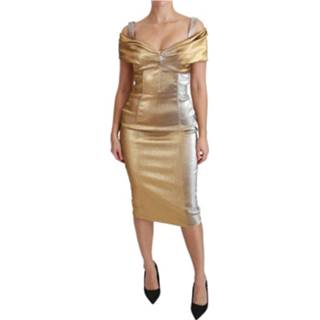 👉 Dress vrouwen geel Bodycon Sheath Midi 8054319876612