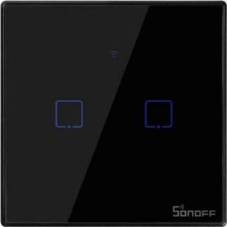 👉 Sonoff Wi-Fi Wandschakelaar T3EU2C-TX black