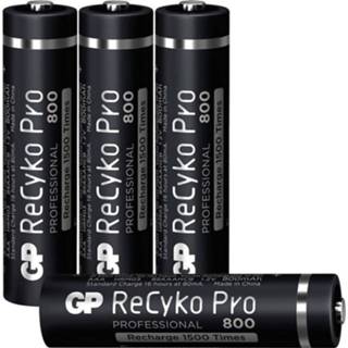 👉 Oplaadbare AAA batterij (potlood) GP Batteries ReCyko+Pro HR03 NiMH 800 mAh 1.2 V 4 stuk(s)