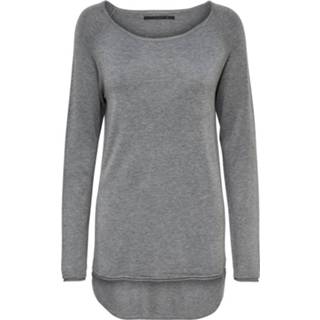 👉 Gebreide trui XL vrouwen grijs Lang