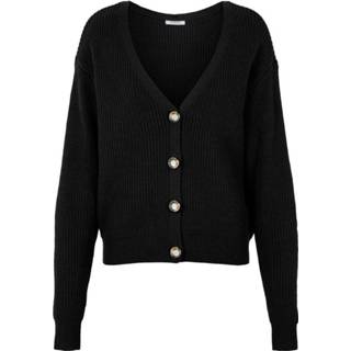 👉 XL vrouwen zwart Strickjacke Überschnittene Schultern