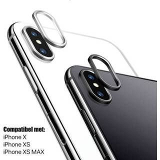 👉 Cameracover zwart XS IPhone X / MAX Glazen Camera Cover - 6013837752756