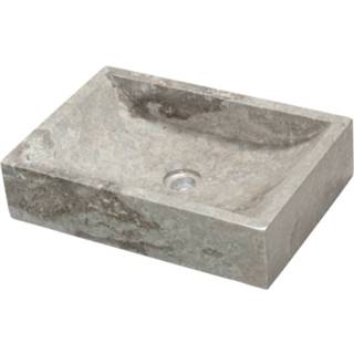 👉 Waskom grijs marmer rechthoek lavabo Imso Quadrato Grigio 50x35x12 cm