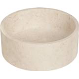 👉 Waskom beige marmer rond lavabo Imso Cerchio Bianco 40x15 cm