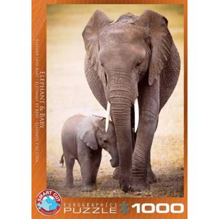 👉 Puzzel baby's Elephant & Baby (1000 stukjes) 628136602709