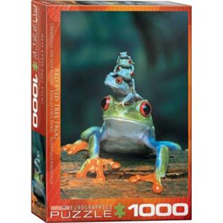 👉 Puzzel rood Red-Eyed Tree Frog (1000 stukjes) 628136663045