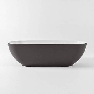 👉 Vrijstaand bad solid surface Dark Grey rock mat grijs 170x52cm kleur Dark_grey / talc 6017319238264