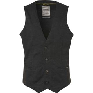 👉 Gilet grijs male No Excess Gilet, knitted yd check, stretch, u dk grey 8720151008299