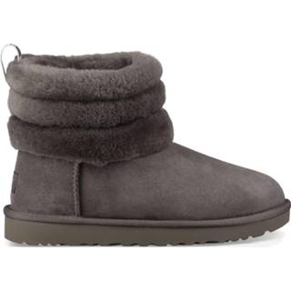 👉 Damesschoenen vrouwen grijs UGG Australia Fluff mini quilted 191142748766