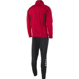 👉 Trainingspak polyester s rood male zwart Hummel authentic suit
