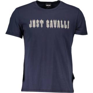 👉 Short sleeve katoen l t-shirts male blauw Just Cavalli 84387 8052781135206 8052781135220