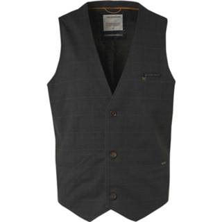 👉 Gilet men gilets zwart printed check jersey unlined black 8720151128843 8720151128850