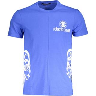 👉 Short sleeve katoen l t-shirts male blauw Roberto Cavalli 114730 8058044543986 8058044543962 8058044543979