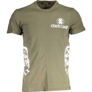 👉 Short sleeve katoen l t-shirts male groen Roberto Cavalli 114732 8058044544037 8058044544020