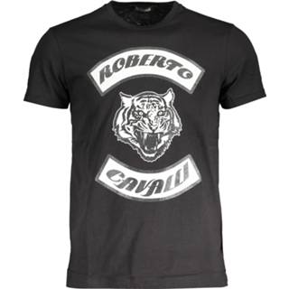 👉 Short sleeve katoen l t-shirts male zwart Roberto Cavalli 114872 8058044542385 8058044542361 8058044542378