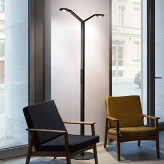 👉 Vloerlamp a+ zwart Luctra Floor Twin Radial LED