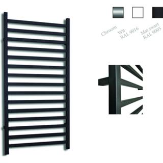 👉 Design radiatoren zwart mat staal boven qubic Sanicare radiator 126,4 x60 cm. 7439655782734