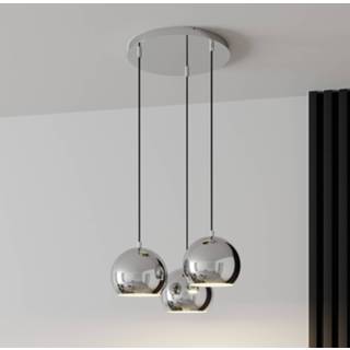 👉 Hanglamp chroom metaal a++ Cool, 3-lamps rond,