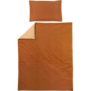 👉 Dekbedovertrek uni camel Meyco / Warm Sand 100 x 135 cm 4054703435078