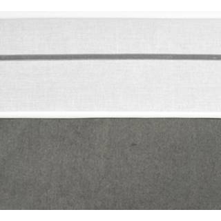 Ledikantlaken wit grijs velvet Meyco Met Bies 100 x 150 cm 4054703416046