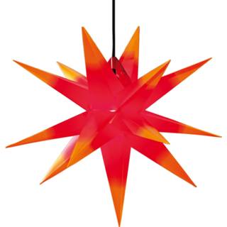 👉 XXL a++ rood geel Decoratie-ster buiten, 18-ptn, Ø80cm rood/geel