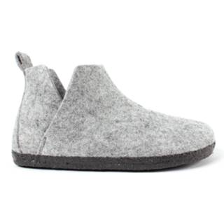 👉 Grijs vilt vrouwen Birkenstock Andermatt light gray narrow soft cozy home 4052001970406